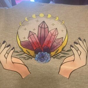 Crystal and half moon shirt